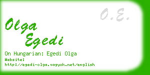 olga egedi business card